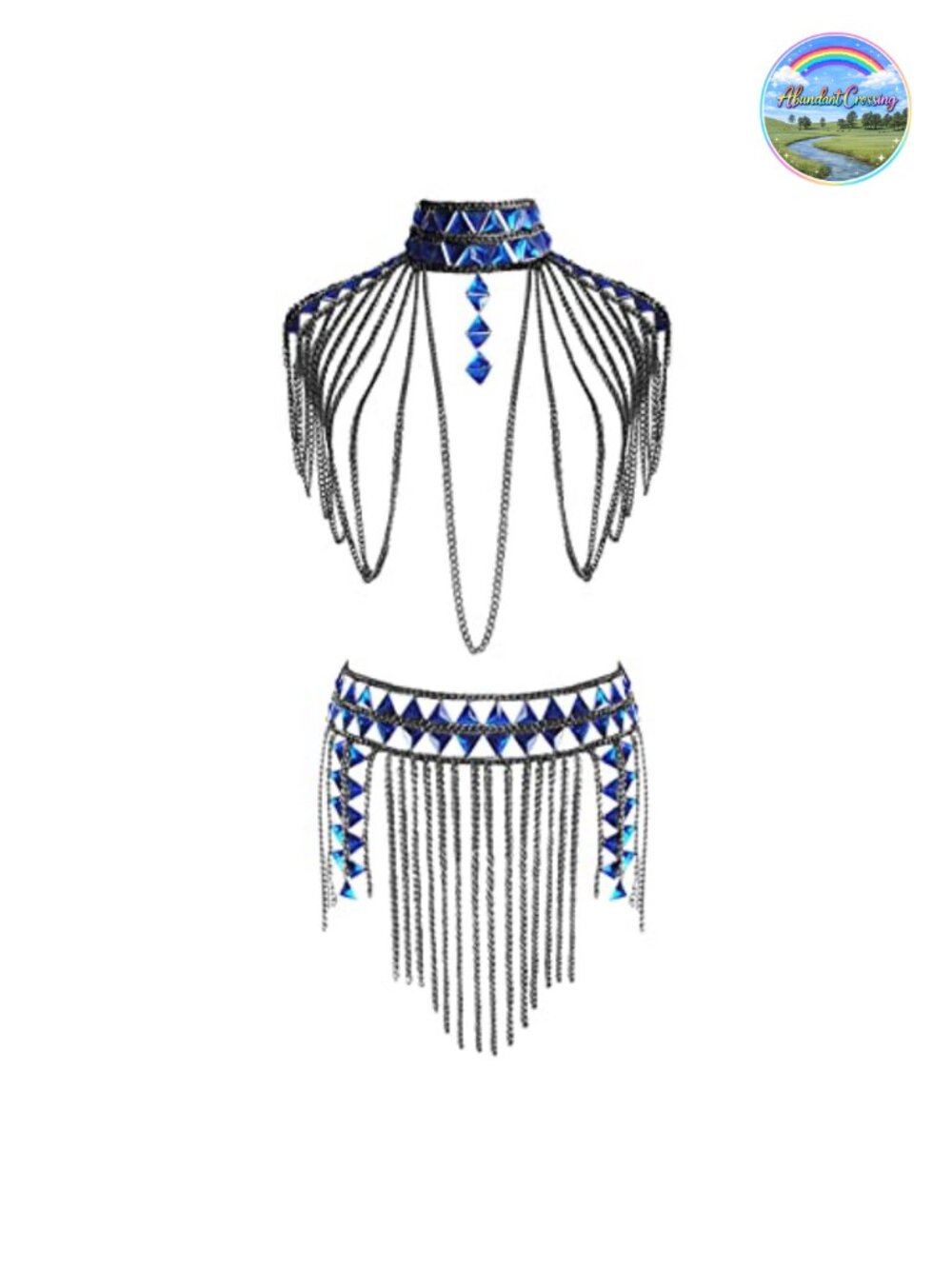 Rhinestone Body Chain Adjustable Alloy Suit Chain For Clubbing Date Night